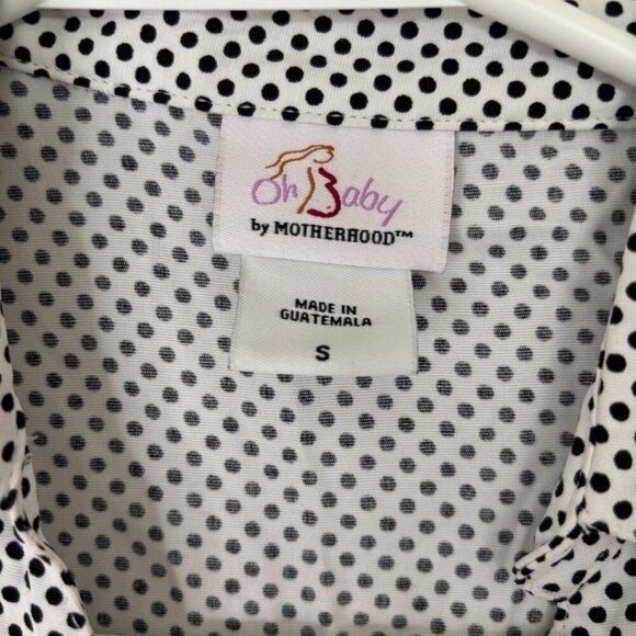 OH BABY MOTHERHOOD Maternity Top Black and White Short Sleeve Sz Small NEW wTAGS - Picture 6 of 8
